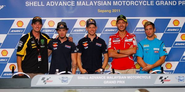 Пресс-конференция Shell Advance Malaysian Motorcycle Grand Prix: Эдвардс, Довициосо, Стоунер, Росси, Баутиста